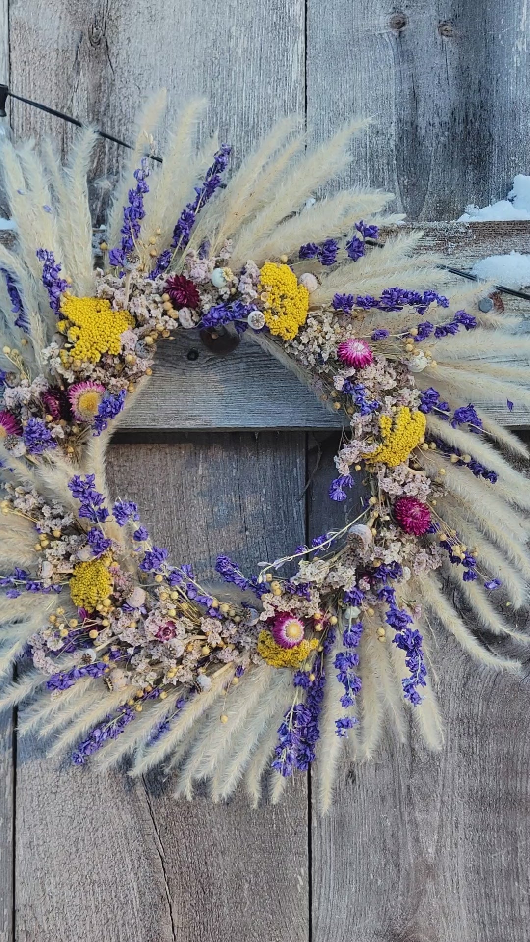 North American Natives 24" Dried Flower Wreath